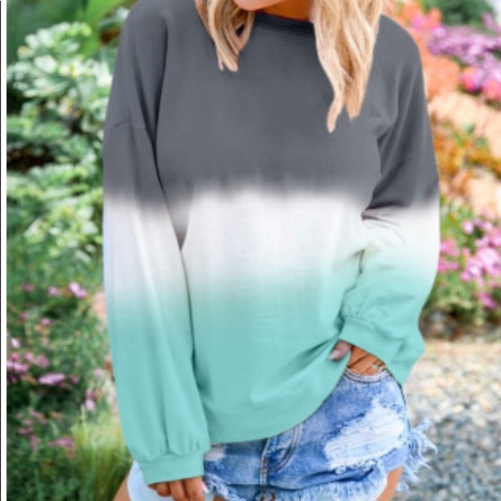 Tye dye color block sweatshirt